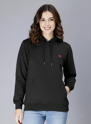 METRONAUT Women Solid Full Sleeve Hooded Sweatshirt for Casual Wear / Winter Full Sleeve Solid Women Sweatshirt