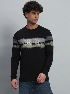 profy Full Sleeve Self Design Men Sweatshirt