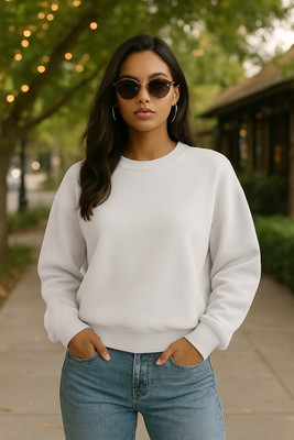 KUGDIT Full Sleeve Solid Women Sweatshirt