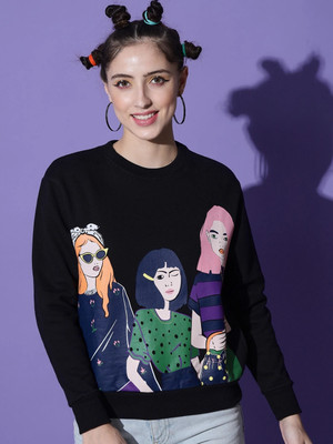 THE DRY STATE Full Sleeve Printed Women Sweatshirt