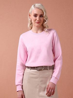 PickPok Full Sleeve Solid Women Sweatshirt