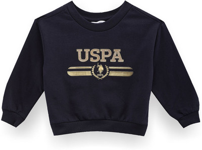 U.S. POLO ASSN. Full Sleeve Printed Baby Girls Sweatshirt