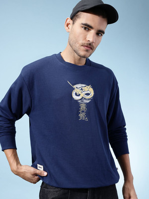 Glitchez Full Sleeve Embroidered Men Sweatshirt
