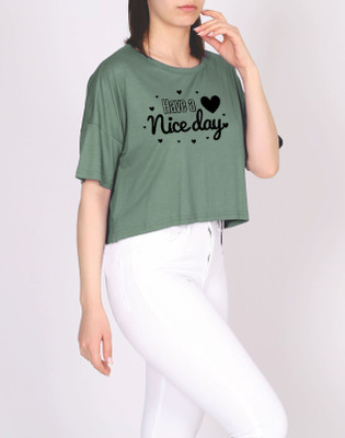 Avsenterprisess Short Sleeve Printed Women Sweatshirt