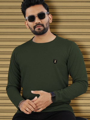 VeBNoR Full Sleeve Self Design Men Sweatshirt