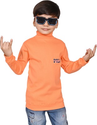 SelfiCollection Full Sleeve Solid Boys Sweatshirt