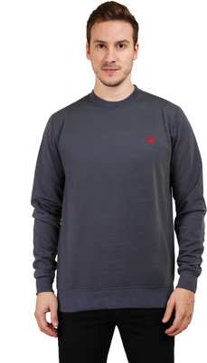 Winwear Full Sleeve Solid Men Sweatshirt