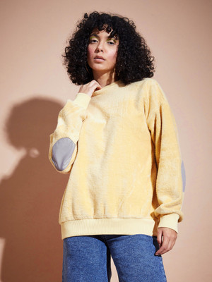 SASSAFRAS Full Sleeve Solid Women Sweatshirt