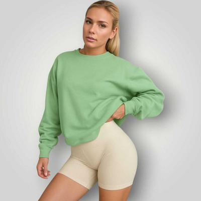 MAJESTIC FASHION Full Sleeve Solid Women Sweatshirt
