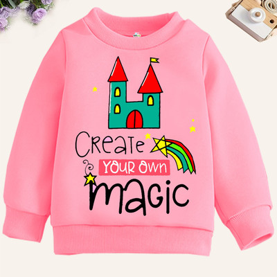 MINI MYN Full Sleeve Graphic Print Girls Sweatshirt