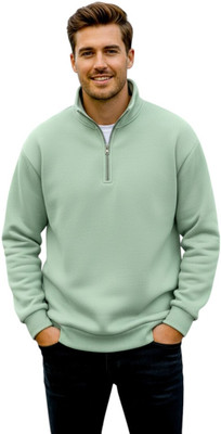 Attirea Full Sleeve Solid Men Sweatshirt