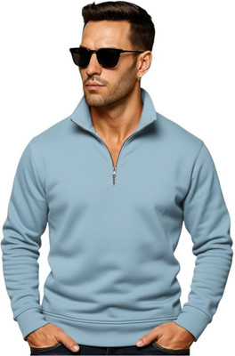 ADIXUS Full Sleeve Solid Men Sweatshirt