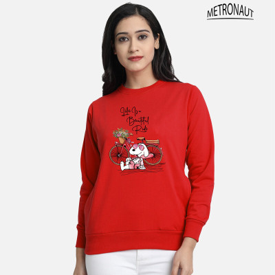 METRONAUT Full Sleeve Graphic Print Women Sweatshirt