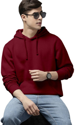 CLINSY Full Sleeve Solid Men Sweatshirt