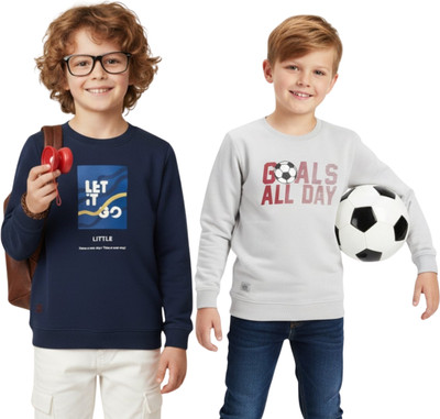 Color Hunt Full Sleeve Printed Boys Sweatshirt