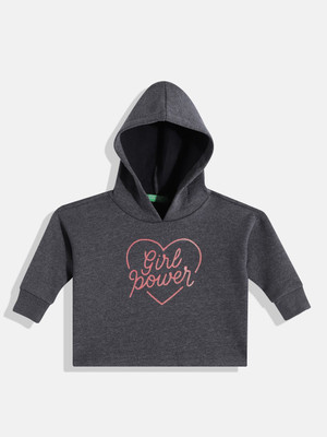 United Colors of Benetton Full Sleeve Printed Baby Girls Sweatshirt