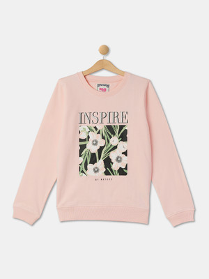 R&B Full Sleeve Solid Girls Sweatshirt