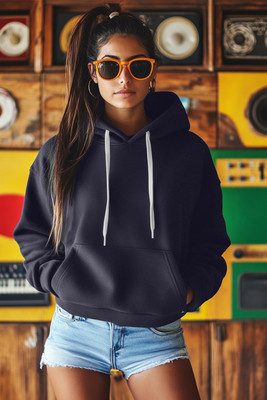 JUNEBERRY Full Sleeve Solid Women Sweatshirt