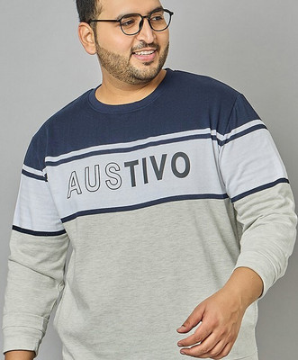 Austivo Full Sleeve Color Block Men Sweatshirt