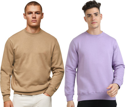 R Heaven Fashions Full Sleeve Solid Men Sweatshirt