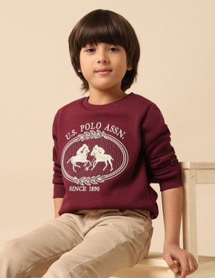 U.S. POLO ASSN. Full Sleeve Embroidered Boys Sweatshirt