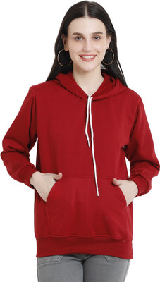 Reich Color Full Sleeve Solid Women Sweatshirt