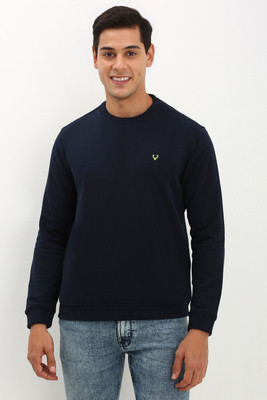 Allen Solly Full Sleeve Solid Men Sweatshirt
