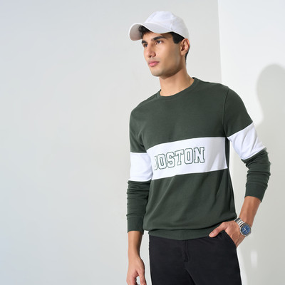 Peregrine by Pantaloons Full Sleeve Solid Men Sweatshirt