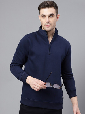 Hancock Full Sleeve Solid Men Sweatshirt