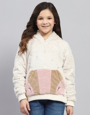 MONTE CARLO Full Sleeve Self Design Girls Sweatshirt