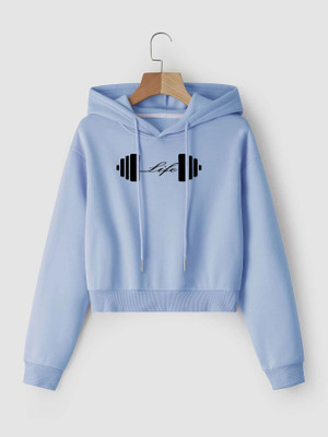 Vmens Printed Round Neck Formal Women Light Blue Sweater