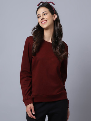 Bokaro Full Sleeve Solid Women Sweatshirt