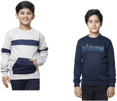 AE Trends Full Sleeve Self Design Boys Sweatshirt