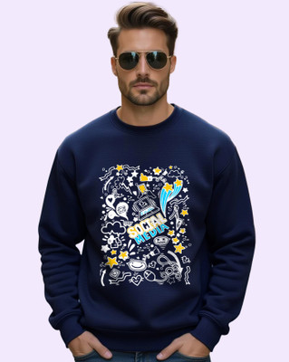 AOOSH Full Sleeve Graphic Print Men Sweatshirt