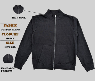 GYRFALCON Full Sleeve Self Design Men Sweatshirt