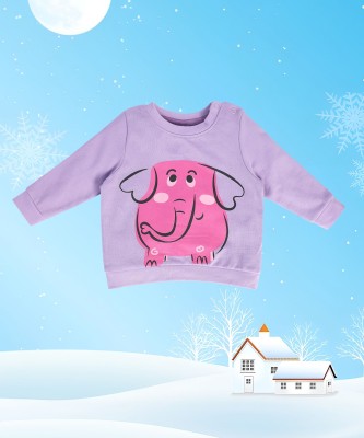MINI KLUB Full Sleeve Printed Baby Girls Sweatshirt