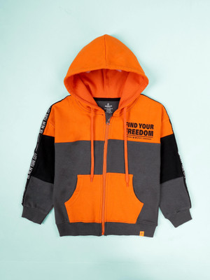 KiddoPanti Full Sleeve Color Block Boys Sweatshirt