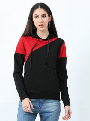Fleximaa Full Sleeve Color Block Women Sweatshirt