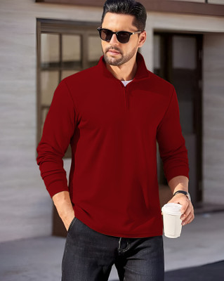 ENITOR Full Sleeve Solid Men Sweatshirt
