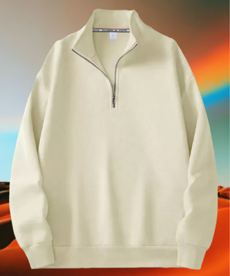 QUIN FLETCHER Full Sleeve Solid Men Sweatshirt