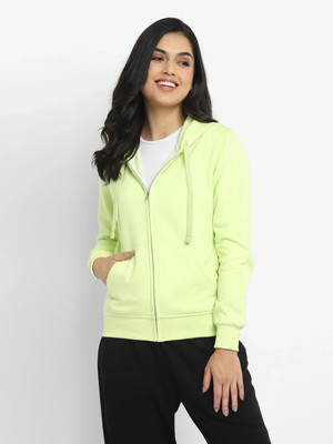 Alan Jones Full Sleeve Solid Women Sweatshirt