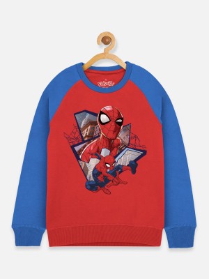 Spiderman By Kidsville Full Sleeve Graphic Print Boys Sweatshirt