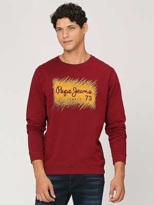 Pepe Jeans Full Sleeve Graphic Print Men Reversible Sweatshirt