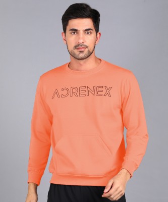 Adrenex Full Sleeve Solid Men Sweatshirt