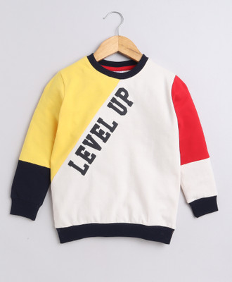 BUMZEE Full Sleeve Color Block Boys Sweatshirt
