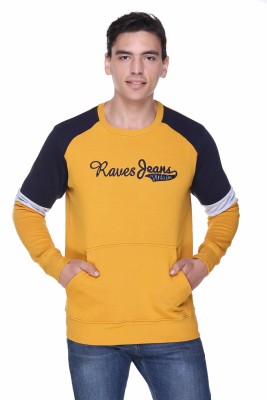 RF Raves Full Sleeve Color Block Men Sweatshirt