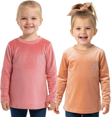 salvia Full Sleeve Solid Baby Girls Sweatshirt