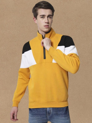 HouseOfCommon Full Sleeve Color Block Men Sweatshirt