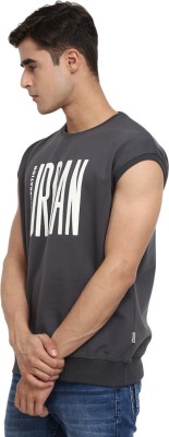 V-MART Sleeveless Printed Men Sweatshirt