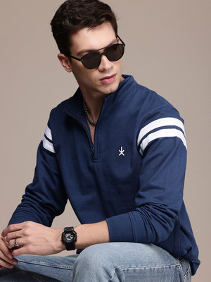 Roadster Full Sleeve Solid Men Sweatshirt
